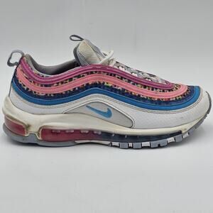 Nike Air Max 97 SE Sneakers White/Pink Colorful Dot DV7550-100 Size 4.5Y Women 6